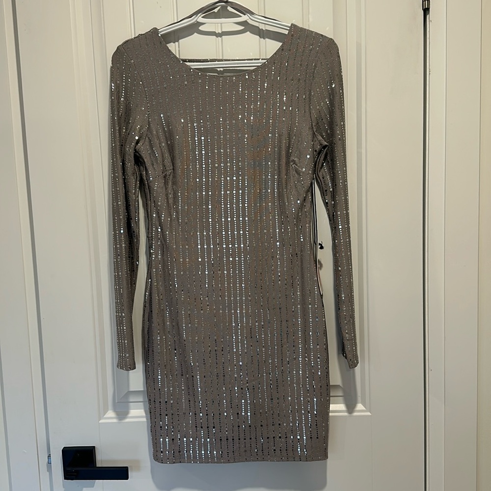 Grey Sequin Dress